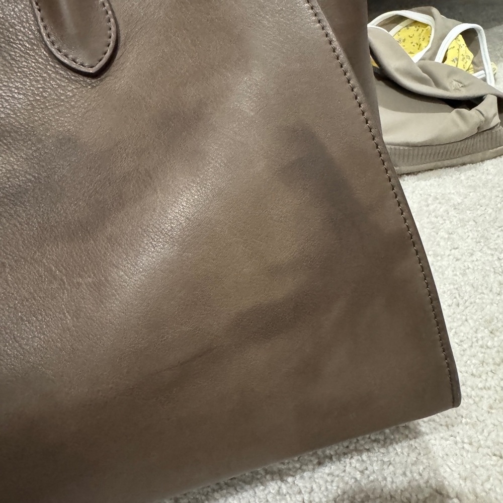 The Row Marlo 14 Brown Leather Tote - Picture 9 of 11